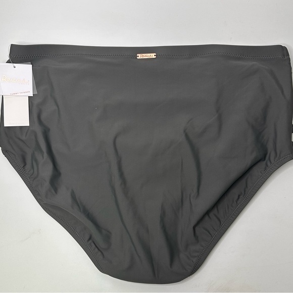 Raisins NWT High Waisted Swim Bikini Bottoms sz 22W NEW in Sage GREY - Picture 5 of 7